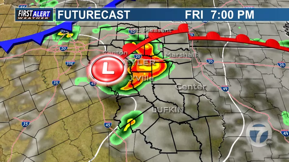 Severe Weather Risk With Large Hail Exists For East Texas Friday